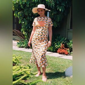 FARM Rio printed mesh dress